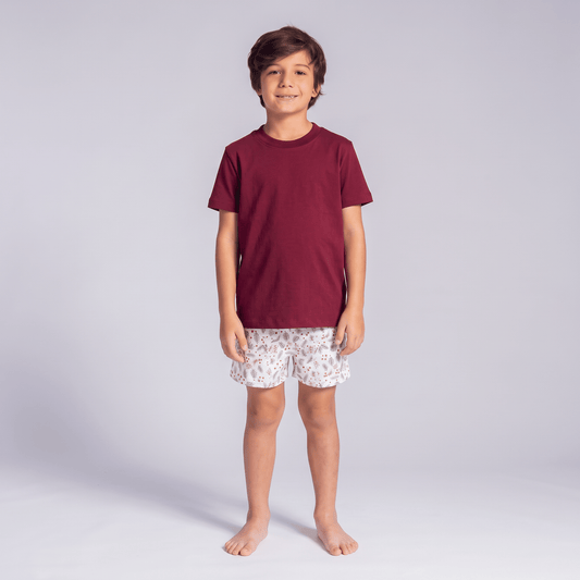 Pijama Niño Corto Algodón Pima Navideño - SimplyB