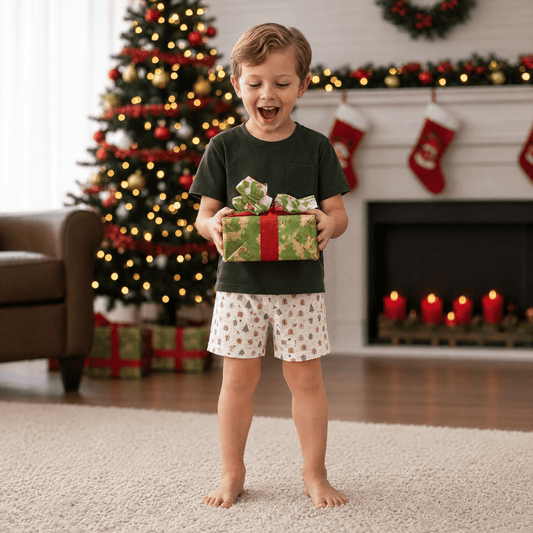 Pijama Niño Corto Algodón Pima Navideño regalos - SimplyB