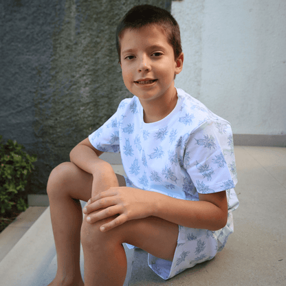 Pijama Niño Corto Algodón Pima Piñas - SimplyB