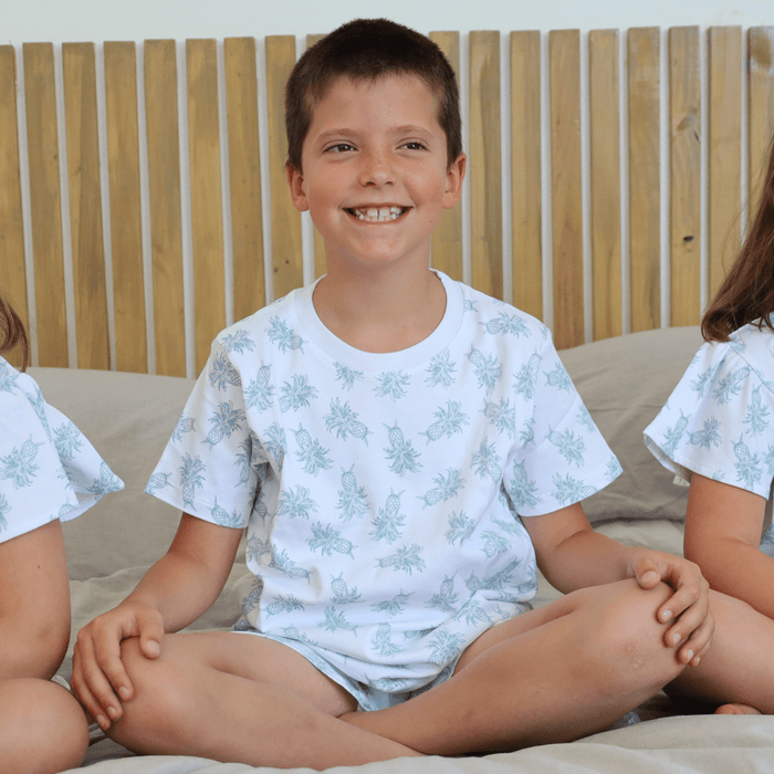 Pijama Niño Corto Algodón Pima Piñas - SimplyB