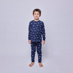 Pijama Niño Manga Larga Algodón Pima Cangrejos