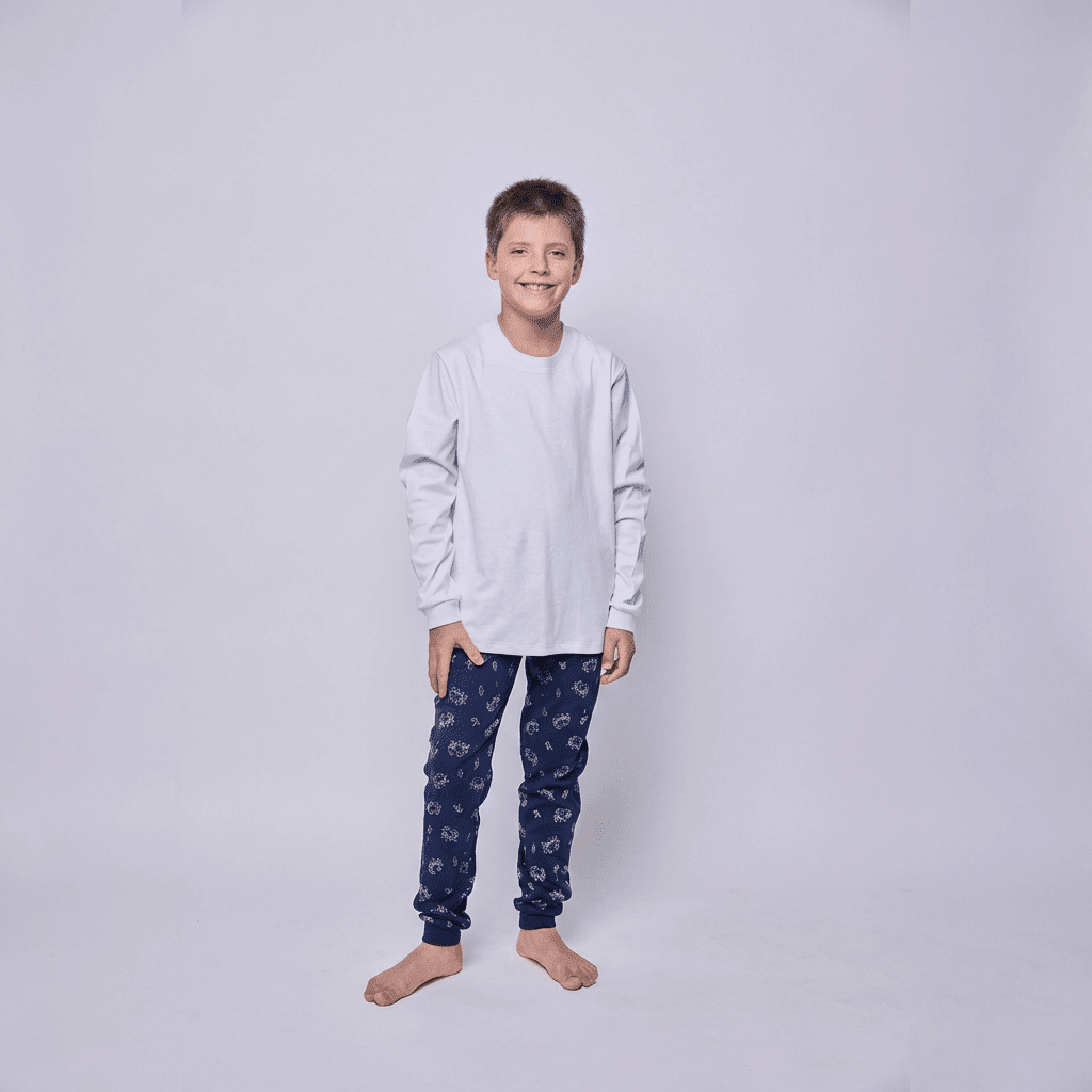 Pijama Niño Manga Larga Algodón Pima Cangrejos - SimplyB