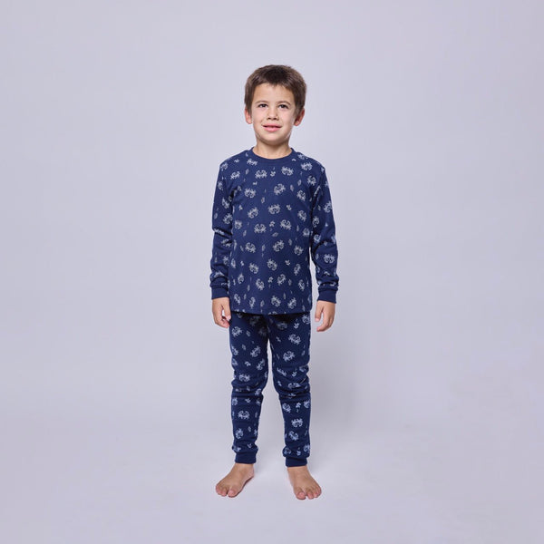 Pijama niño manga larga cangrejos algodón pima - SimplyB