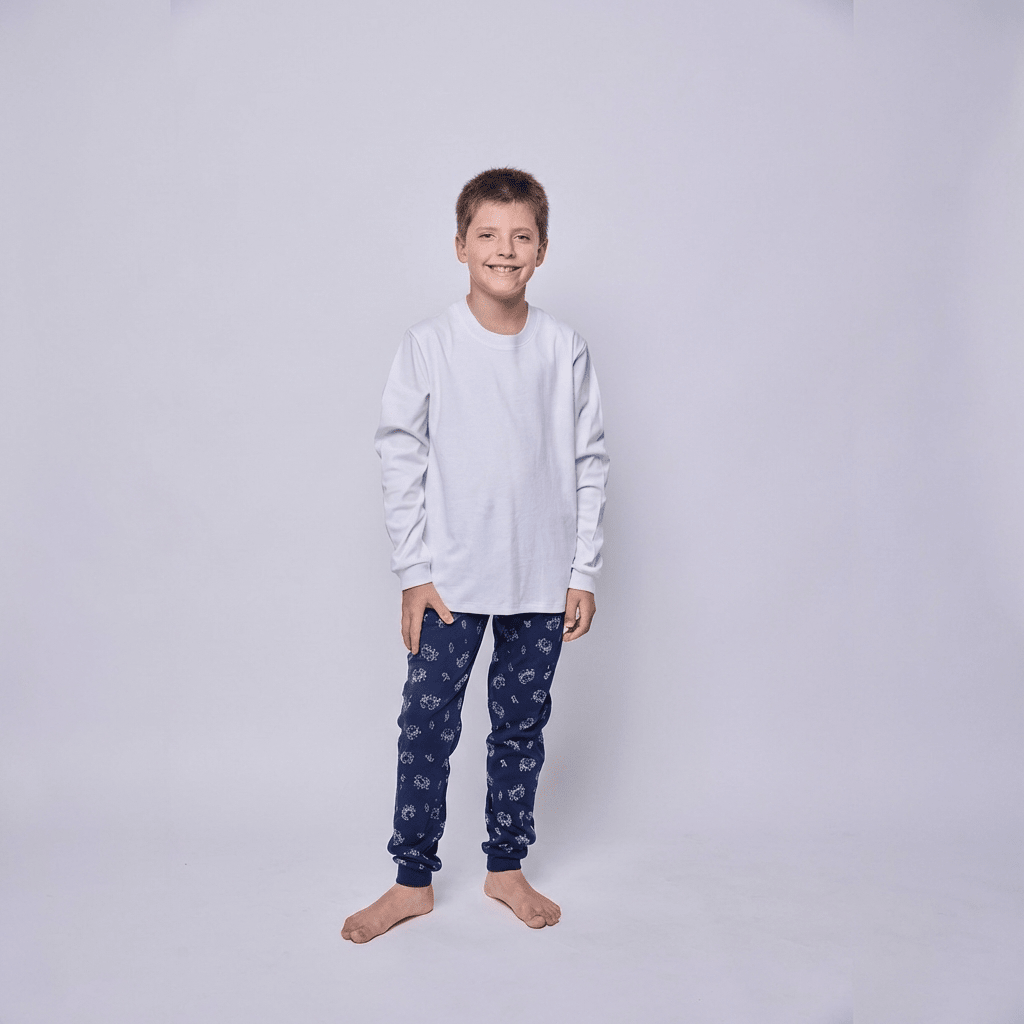 Pijama niño manga larga cangrejos algodón pima - SimplyB