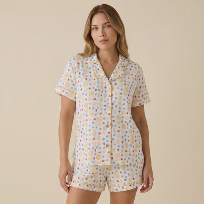 Pijama Mujer algodón pima corto frutal