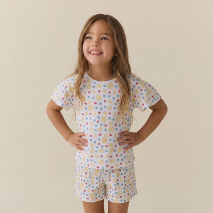 Pijama Niña Corto Algodón Frutal