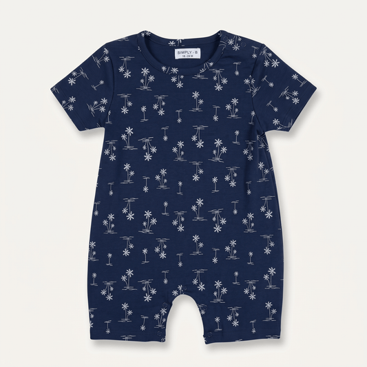 Ranita Bebé Niño Algodón Pima palmeras azules - SimplyB