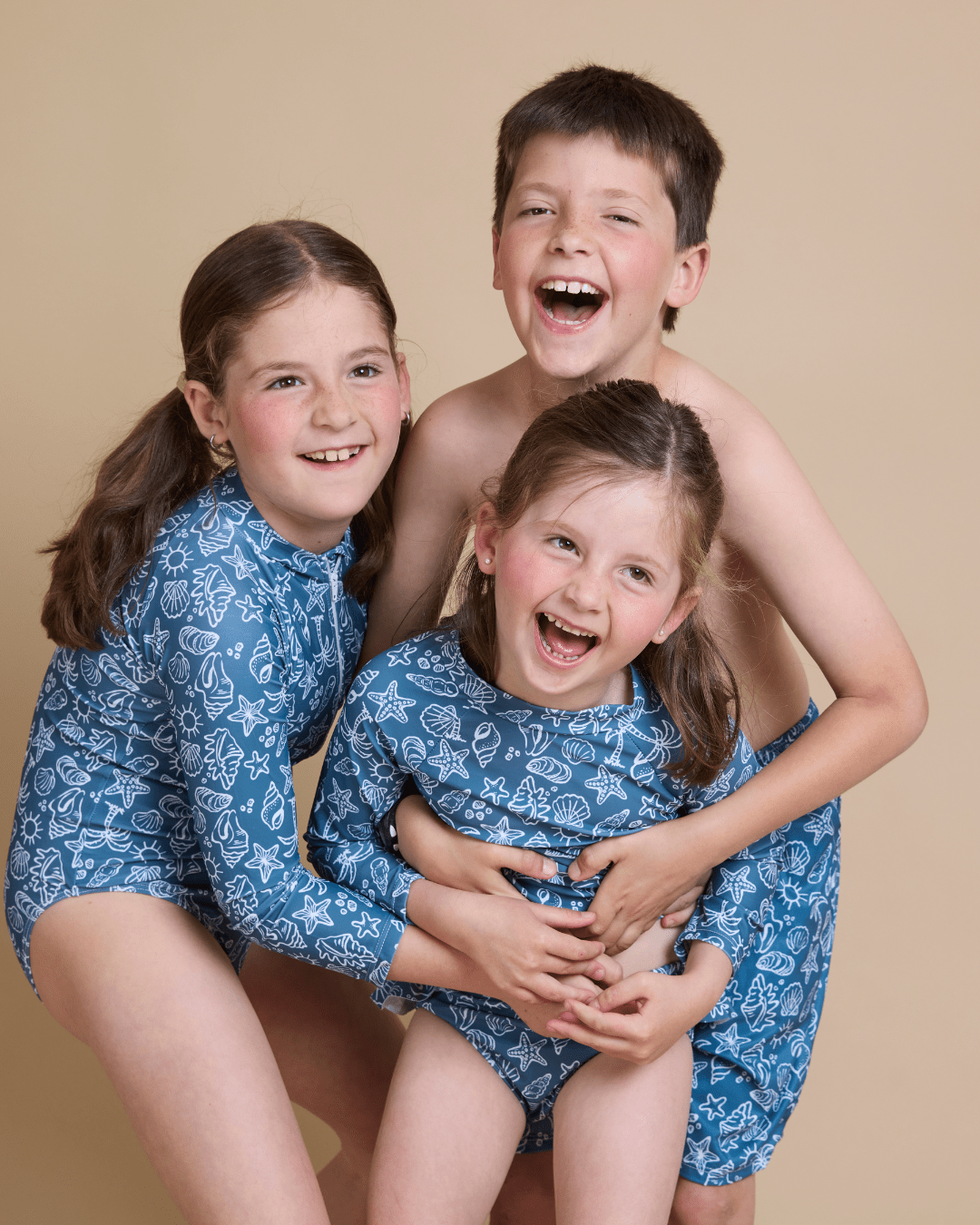 Traje de baño dos piezas verano azul niña - SimplyB