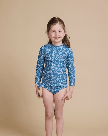 Traje de Baño Dos Piezas Verano Azul Niña | SimplyB - SimplyB