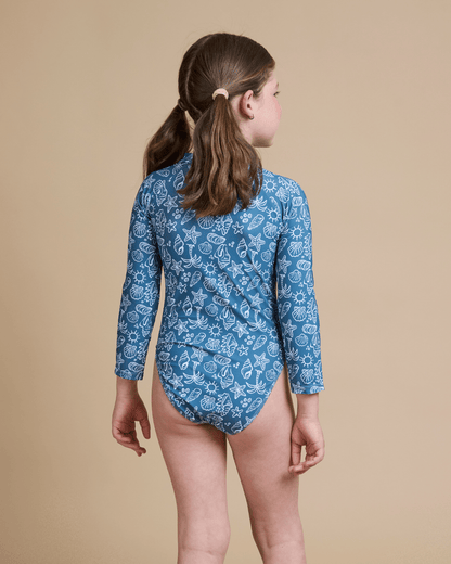 Traje de baño entero verano azul niña - SimplyB